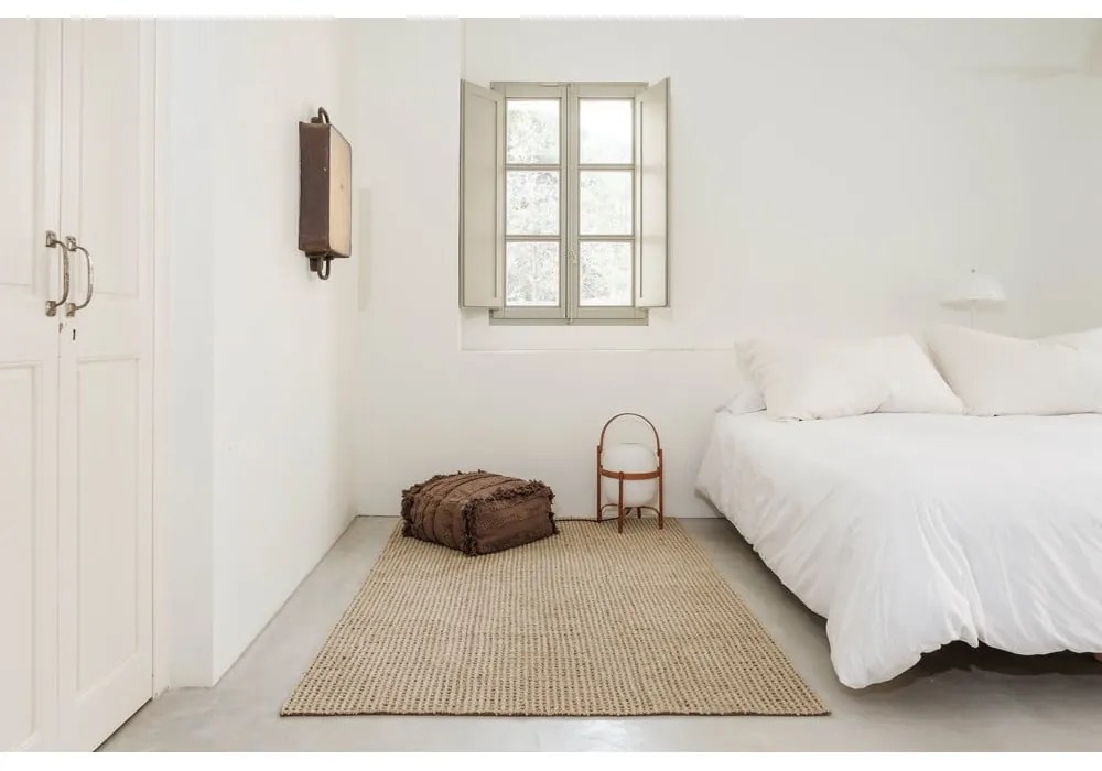 Khaki mosható-kézi szövésű gyapjú futószőnyeg 80x230 cm Unexpected Wool – Lorena Canals