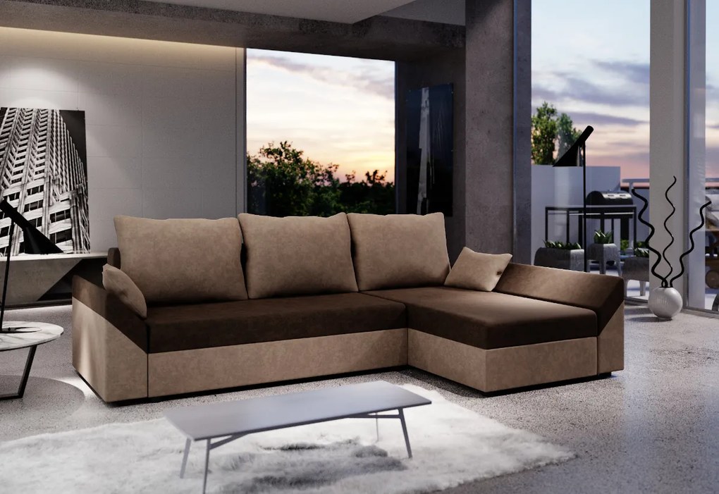 VIVIANA ágyázható sarok ülőgarnitúra 243x85x139, mikrofázis 20/5, jobb