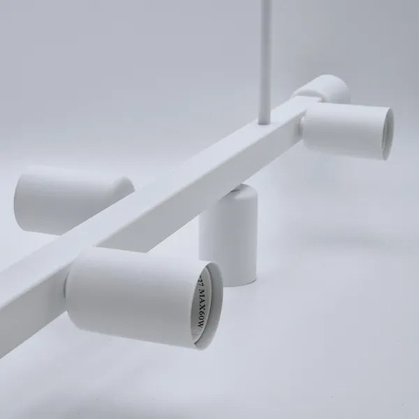 Csillár rúdon ASTRID 8xE27/60W/230V fehér