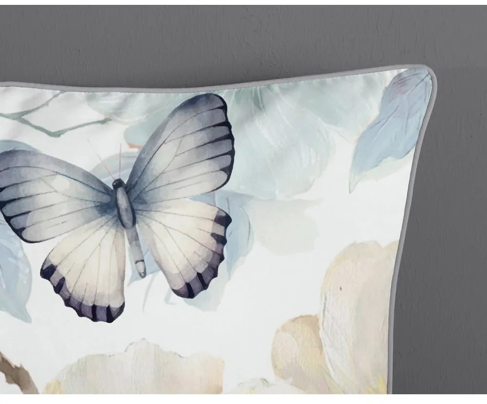 Fehér-zöld kétszemélyes-hosszabbított pamut-szatén ágyneműhuzat 200x220 cm Adiwanya – Descanso