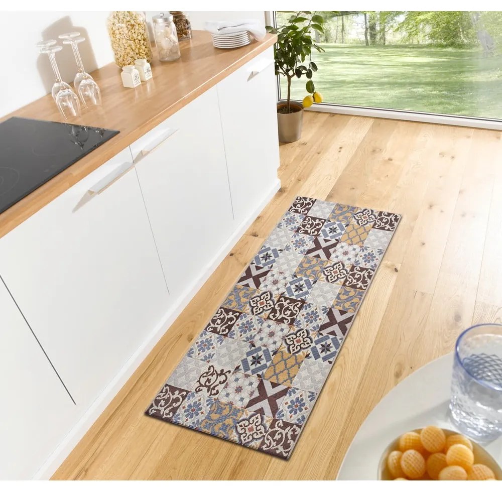 Barna futószőnyeg 75x150 cm Cappuccino Mosaik – Hanse Home