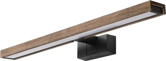Brilagi - LED fürdőszobai tükör 3 az 1-ben WOODY MIRROR LED/12W/230V IP44 fekete/tölgy/dió