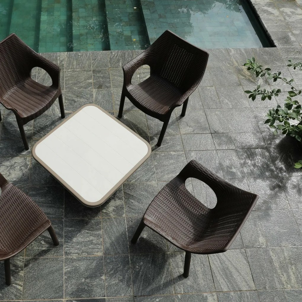 Cambridge Dark Brown rattan szék 61 x 54 x 80 cm