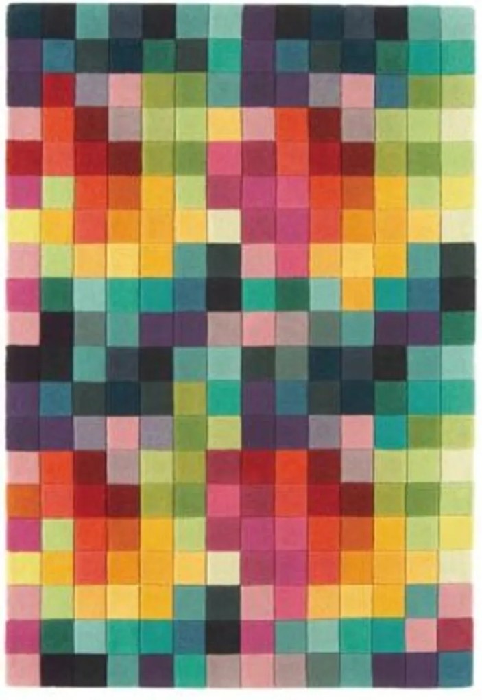 Bedora Patch szőnyeg, 200x300 cm, 100% gyapjú, sokszínű, kézzel készített
