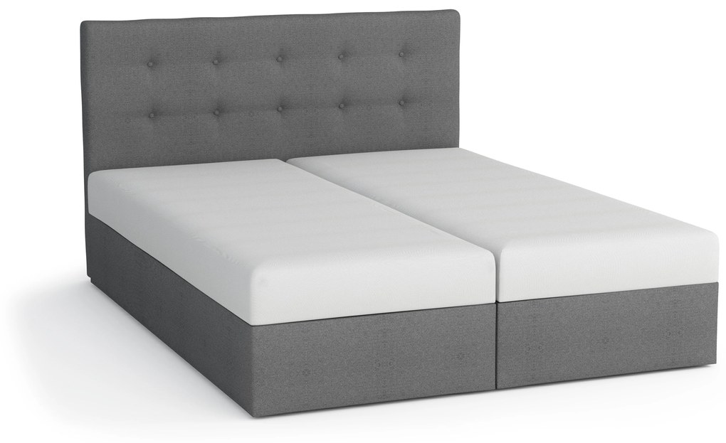 Franciaágy Boxspring 180x200 cm Karum Comfort (sötétkék) (ágyráccsal és matraccal). 1056038
