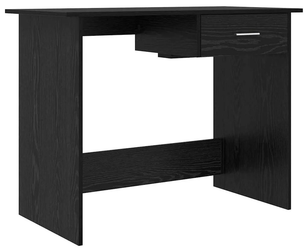 Asztal fiókkal Musta tammi 100 x 50 x 76 cm Faanyag