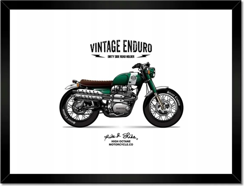 Poszterek keretben 40x30 Motorkerékpár Antik Vintage