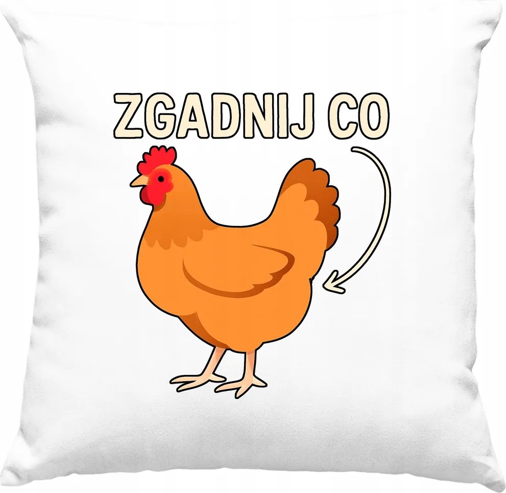 Párna Vicces tyúk Találd ki Fehér