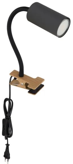 Globo 57911KG - Rugalmas lámpa klipszel ROBBY 1xGU10/25W/230V szürke/barna