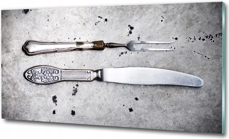 Fotótapéta falra edzett üveg Evőeszköz 120x60