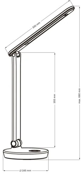 LED RGBW Dimmelhető érintős asztali lámpa NEPTUN LED/7W/230V fekete