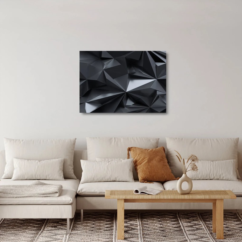 Kép - Geometriai absztrakció (üvegen) (70x50 cm)