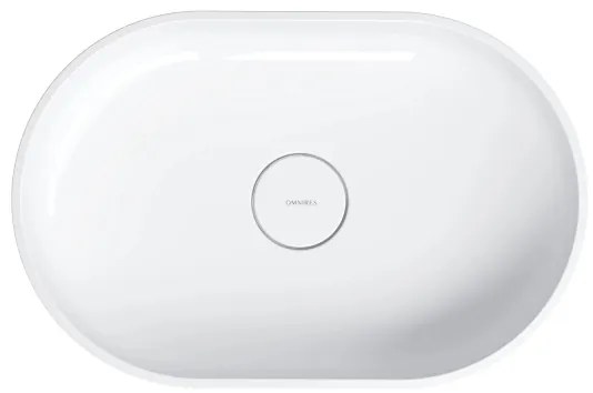 OMNIRES OVOUNBP - OVO 55x36 cm mosdó, dolomit, fényes fehér
