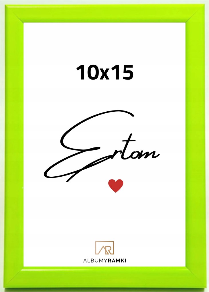 Képkeret 10x15 üveg zöld univerzális