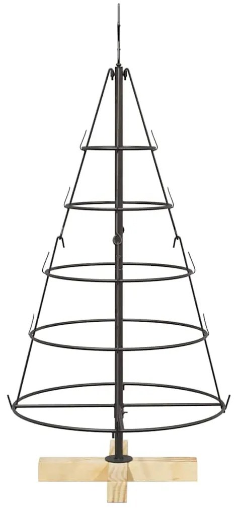 Karácsonyi kúp fa állvánnyal Fekete 90 cm Acél