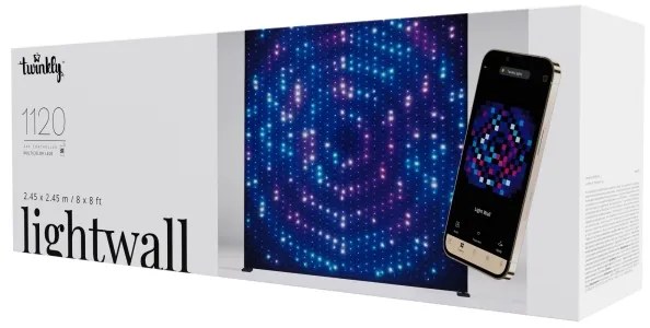 Twinkly TWDJ1120STP-BEU - LED RGBW kültéri fényfal 1120xLED 2,6x2,7 m IP44 Wi-Fi