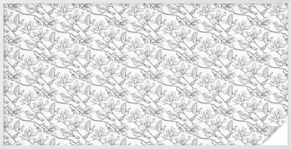 Furnér Ablakfólia Szélvédőre Adatvédelem Madarak és virágok 200x100