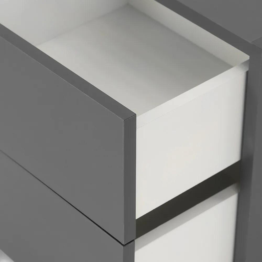 Boxie 2 fiókos fali szekrény 40x40x37 cm antracit