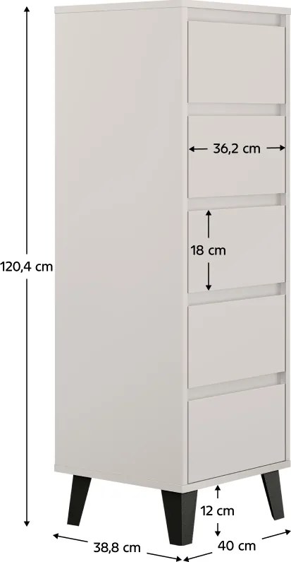 Komód, cashmere, BOGAN NEW 5S40