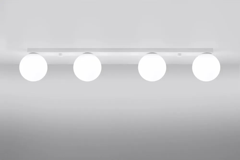 Fehér mennyezeti lámpa üveg búrával ø 12 cm Umerta – Sollux