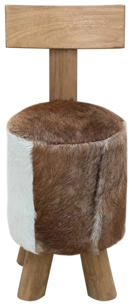 kecskebőr és tömör tíkfa ülőke