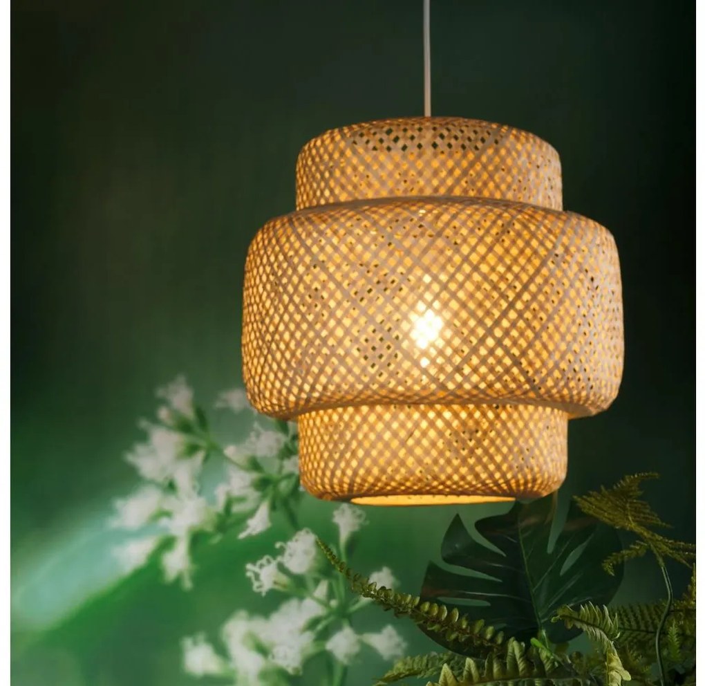 ONLI - Csillár zsinóron BAMBOO 1xE27/22W/230V bambusz