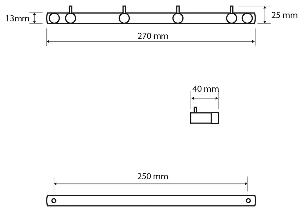 SAPHO XB202 X-Round fekete négyes horog, fekete