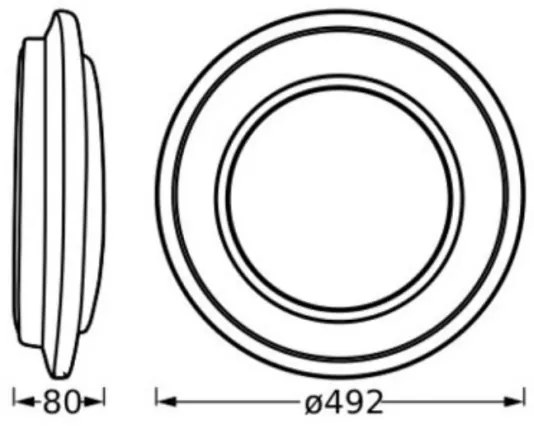 Ledvance - LED Mennyezeti lámpa ORBIS BERLIN LED/36W/230V ezüst