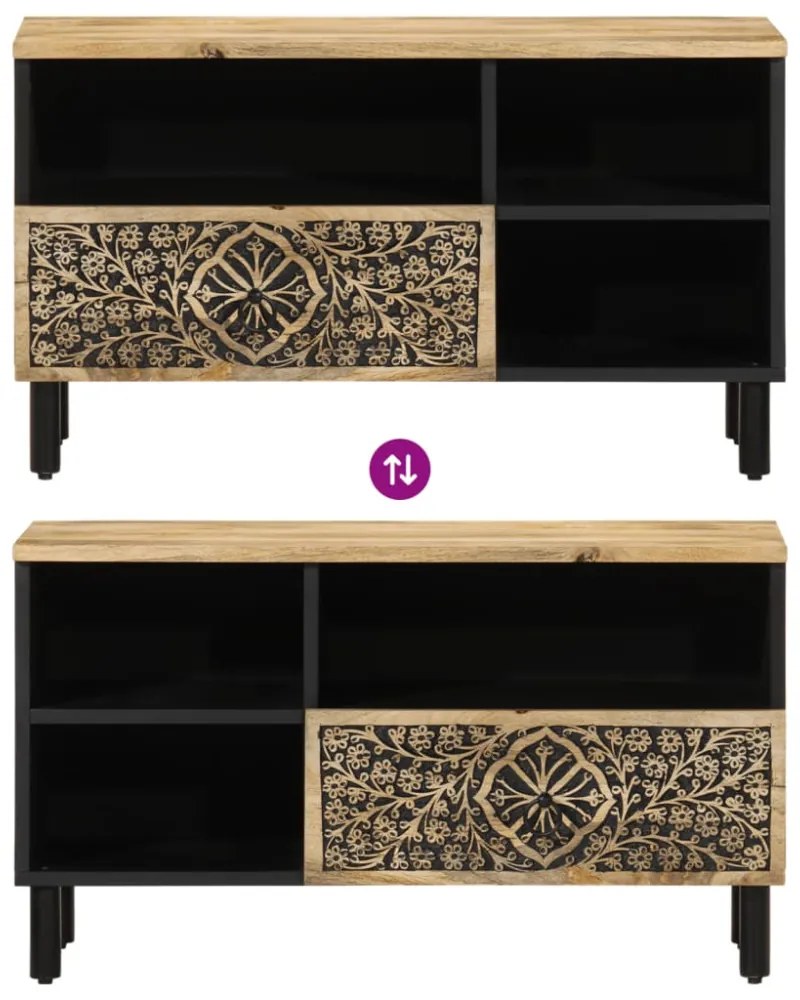 tömör mangófa TV-szekrény 80 x 33 x 46 cm