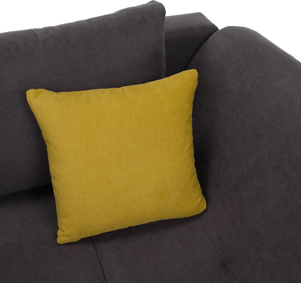 Ülőgarnitúra, szürkésbarna/sárga, szövet, balos, BRATO