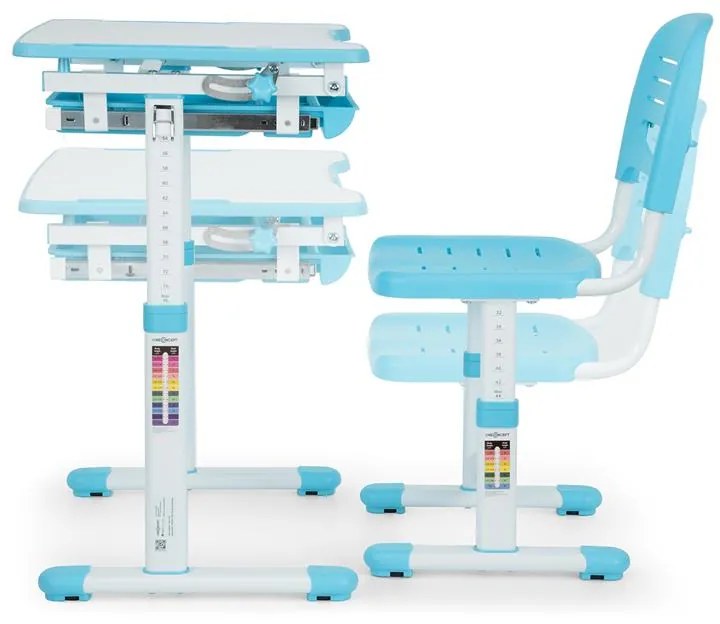 Tommi gyerek íróasztal, kétrészes készlet, asztal, szék, állítható magasságú