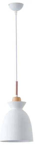 Csillár zsinóron 1xE27/15W/230V fehér átm. 19,5 cm