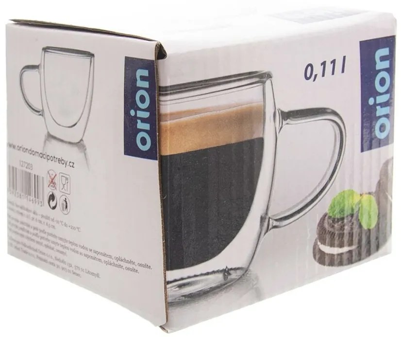 Orion duplafalú üvegbögre, 110 ml , XS