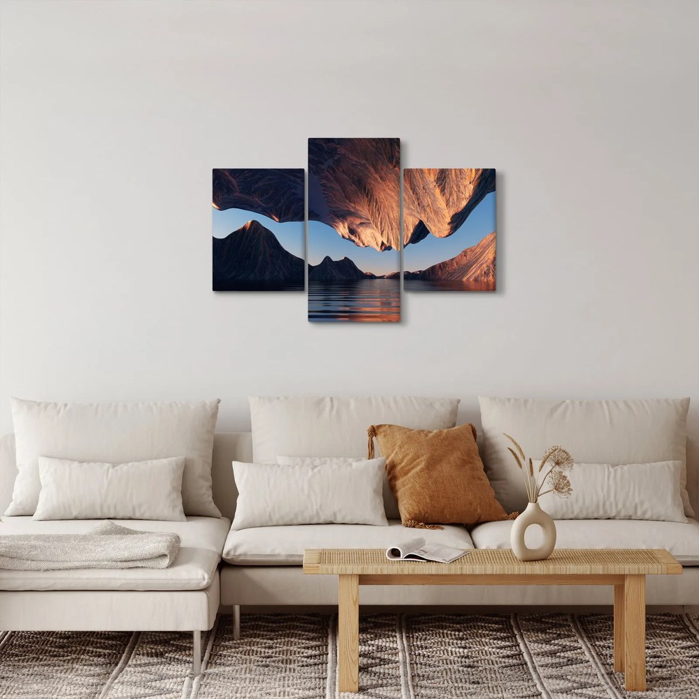 Kép - 3D sziklák (90x60 cm)