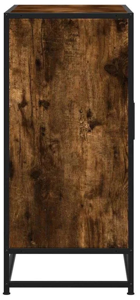 füstös tölgy színű szerelt fa tálalószekrény 68 x 35 x 76 cm