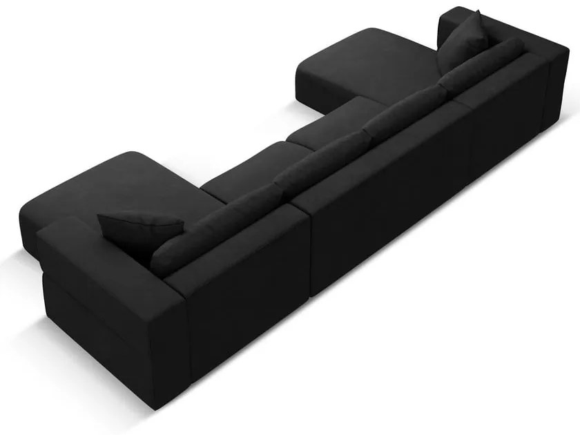 Fekete sarokkanapé ("U" alakú) Esther – Milo Casa