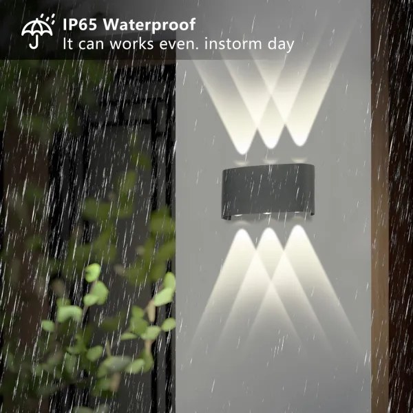 Brilagi - LED kültéri fali lámpatest FLAREBOX LED/6W/230V antracit IP65