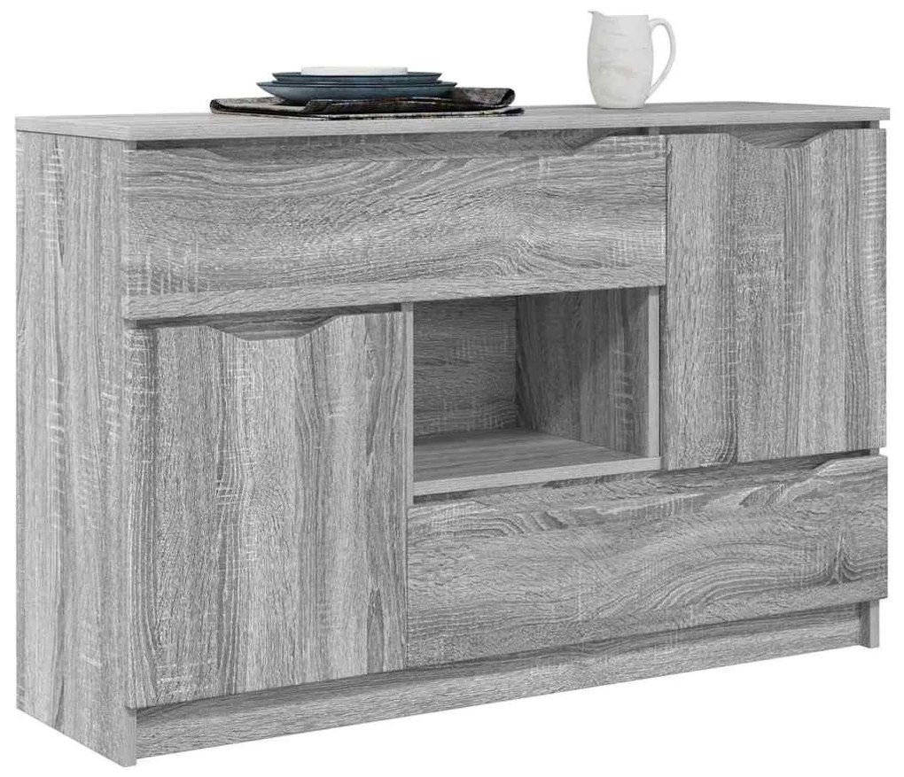 Széf fiókkal Szürke Sonoma 100 x 30 x 65,6 Faanyag