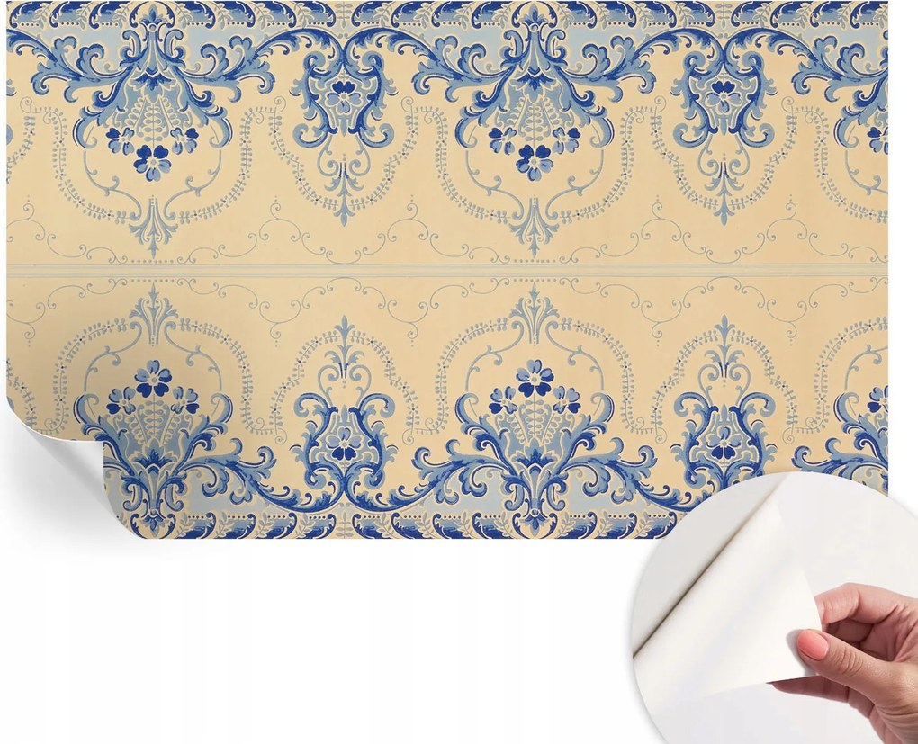 Modern öntapadós fotótapéta Mosható Kék díszek 416x254