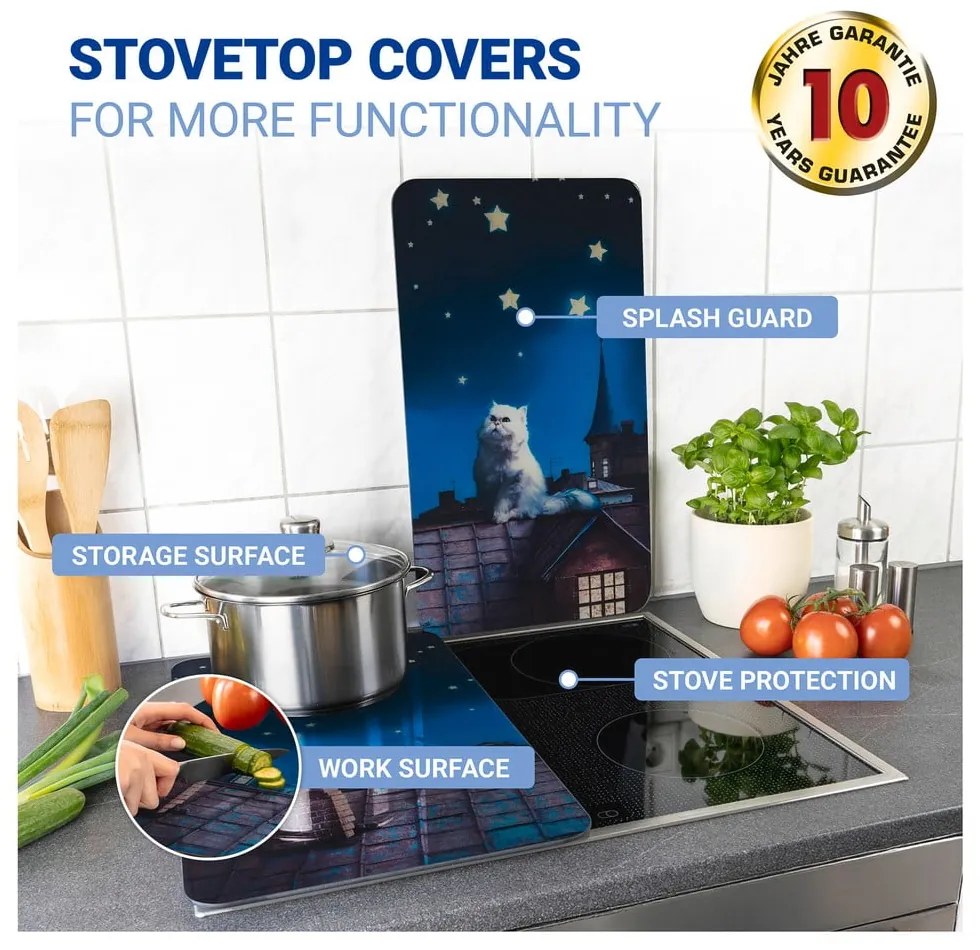 Edzett üveg tűzhely fedőlap szett 2 db-os 30x52 cm – Maximex