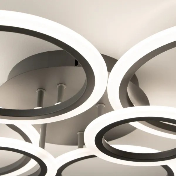 Brilagi - LED Dimmelhető felületre szerelhető csillár ORBITS LED/85W/230V 3000-6500K antracit + távirányító