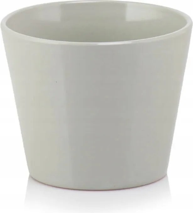 Kerámia Fedél Virágcserép 12CM Világosszürke