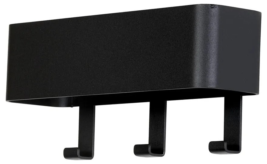 Fekete fém fali fogas polccal 27 cm Dax Play – Spinder Design