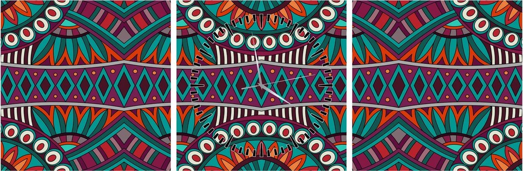A díszítő absztrakció képe (órával) (90x30 cm)