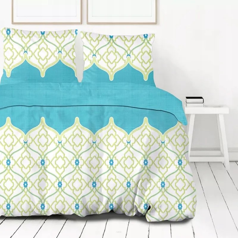 Mintás, színes pamut ágyneműhuzat garnitúra 140x200cm Bielbaw Premium Cesare