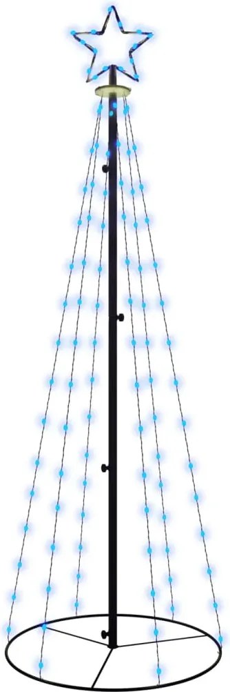 vidaXL kúp alakú karácsonyfa 108 kék LED-del 70 x 180 cm