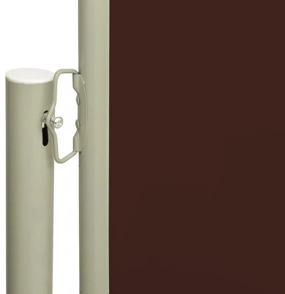 barna behúzható oldalsó terasznapellenző 200 x 600 cm