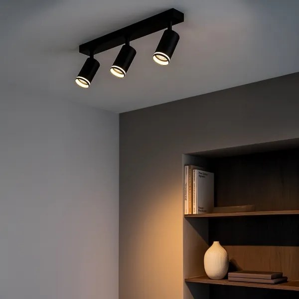 PIPE 3xGU10/10W/230V spotlámpa, fekete