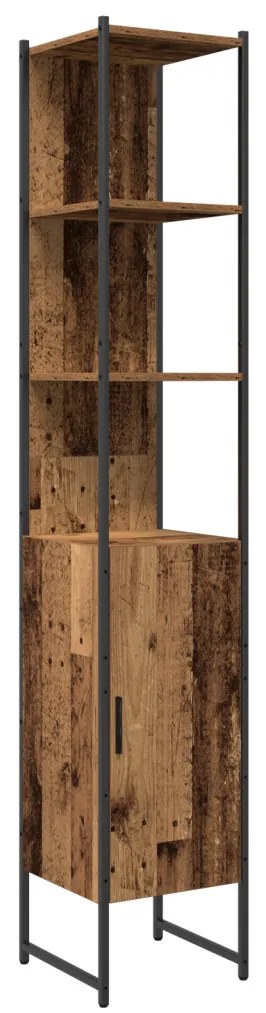 vidaXL Fürdőszoba bútor szett 4 pcs Barna 33 x 33 x 185.5 cm Faanyag