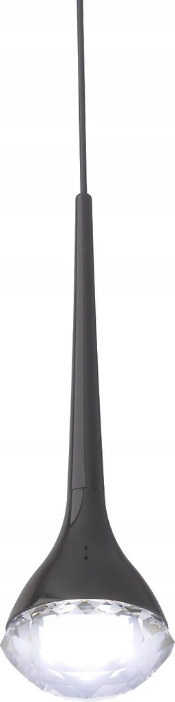 Kristály szem design világító lámpa Crima Nero asztallap felett